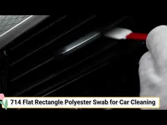 Полиэстер вытирает тампоном голову прямоугольника полипропилена материала плоскую чистая 5 дюймов поверхностная video