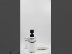 4pcs Marble Bathroom Accessories Set With White Round Shape video