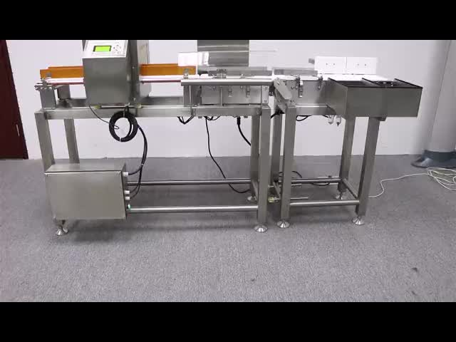 Waterproof Combo Online Checkweigher And Metal Detector Machine Stable , ± 0.1g Accuracy