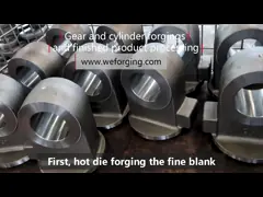 Процесс ковки фланца по индивидуальному заказу Процесс прокатной ковки Отолачивание Тепловая обработка Сборка цилиндров Сборка Сборка video