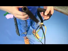 Латексные 4-трубчатые плетеные ленты сопротивления с ручками для тренировки сопротивления video