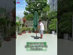 Курортный солнцезащитный зонтик Белый светодиодный центр столба круговой вращающийся зонтик video