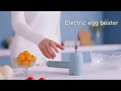 Красочная трехскоростная электрическая яйцебитва с пластмассовой ручкой фиолетовый video