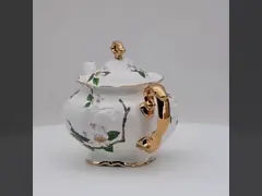 Keramischer chinesischer Teekanne Wasserkocher Blumendesign Teekanne Großkapazität für Nachmittagstee