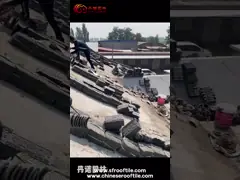 Китайская классическая декоративная крыша Ридж кроет Handmade материал черепицей глины дизайна цветка 3D video