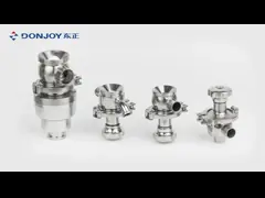 SS316 Tri Clamp Sanitary Radial Tank Bottom Valve Pneumatic With PTFE Seal