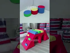 Мягкая игра арендное оборудование Мягкая скалолазка играть красочные пеновые блоки набор video