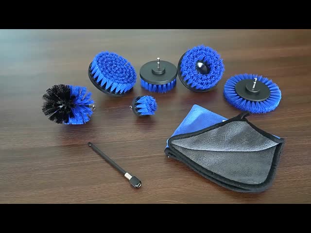 Kitchen Cleaning Electric Drill Brush Set Floor Carpet Rotating 3.5in