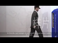 Настраиваемый самообслуживание проверка в киоске с поворотным карточным диспенсером video