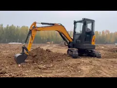 7кВт дизельный двигатель 1 тонны 2 тонны Digger Micro Small Mini Excavator для строительства video
