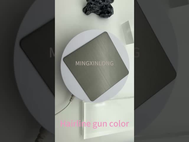 Оружейный цвет, расчищенная поверхность, листовка из нержавеющей стали для украшения видео