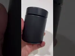 Glass Jar Child Resistant Matte Black Jar