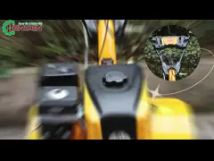 Orange Small Gas Powered Garden Tiller 300mm Deep Power Tiller In Agriculture