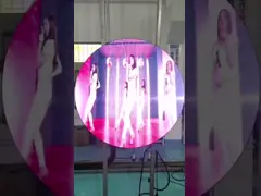 Ресторан P4 полный цвет 600 мм круглый светодиодный дисплей логотип экрана панели video