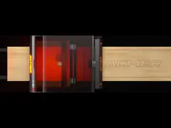 Волокно 2W & 10W диодный закрытый двойной лазерный гравер без ограничений материала 400 * 400 рабочая область video