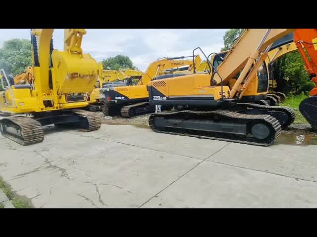 Япония 22T среднего размера использованный экскаватор PC220-8 видео