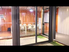 Безопасные алюминиевые сползая стеклянные двери удваивают коммерчески доказательство воды закалили As2047 video