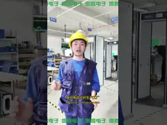 Внутренний проход через дверь металлоискателя Антивибрация для школьного использования video