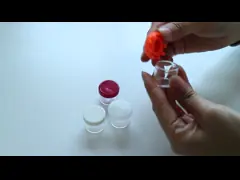 Цилиндрическая боросиликатная стеклянная банка Силиконовая крышка 6 мл Детские мини-стеклянные банки video