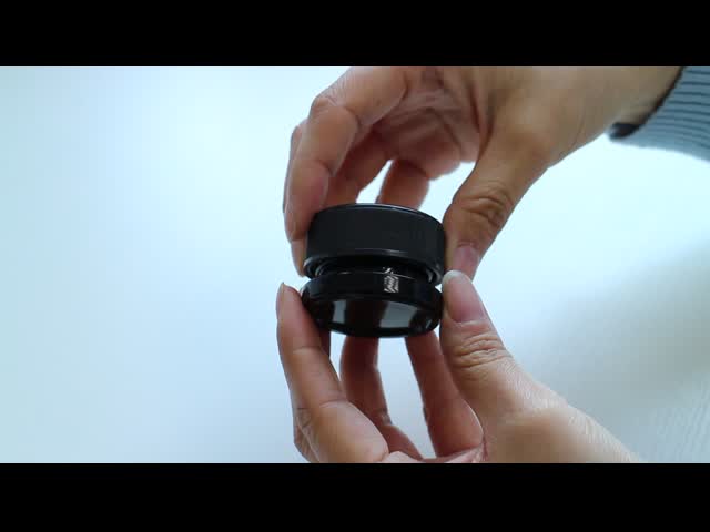 5ml 9ml Child Resistant Cube Square Black Glass Concentrate Jar With Black Plastic Caps