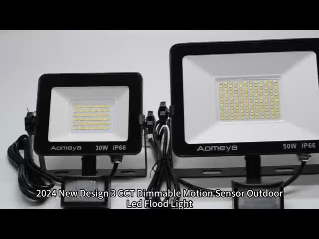 Aluminum Yard Garage Motion Sensor LED Spot Light 3000K-6500K Dimming AC220-240V
