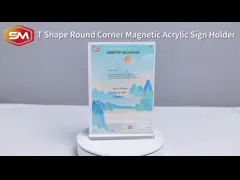 Меню Прозрачный Прозрачный Магнитный Т-стиль Акриловый щит Настольная реклама video