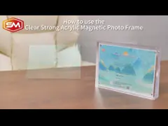 4*6 Inch Frameless Magnetic Acrylic Photo Frame Adjustable Double Side