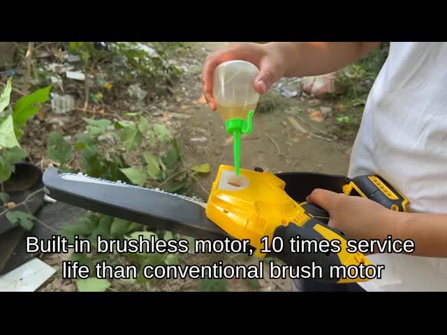 Ce Efficient Small Handheld Battery Chainsaw Portable With 8 Inches Chain Length