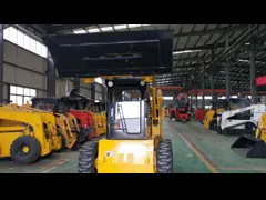 Маленький погрузчик TS50 Mini Diesel Skid Steer Crawler Loader для сельскохозяйственного использования video