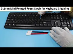 Беслистный острый пенообразный мазок с зеленой / красной ручкой для очистки электроники video