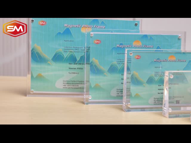 Rectangle 9 Inch Custom Acrylic Magnetic Frames Electronic Photo Frame