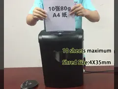 Woolsche бумаги уничтожить машину 10 листов А4 бумаги измельчитель с 21L корзины для отходов CD218P-10 video