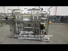 Простая автоматизация 2T / H очистная машина для воды Коммерческая система фильтрации воды с обратным осмосомС компактной структурой video