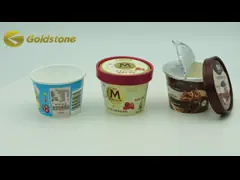 Устойчивая золотая фольга мороженое бумажные чашки пищевой класс переработанные бумажные чашки 3,5 унции video