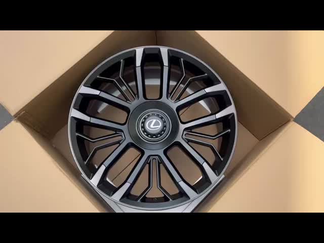 20x9 monoblock wheel black machined face clear coating forged rims 20inch for Lexus TX350 video