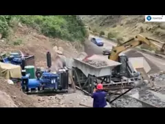 Мобильная дробильная линия для добычи горных камней video