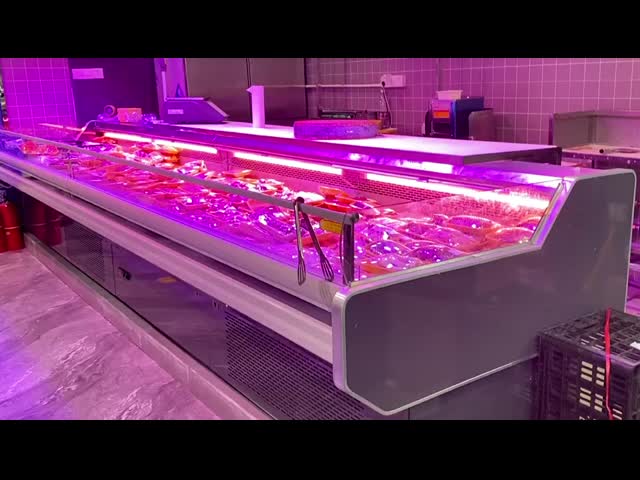 レストランの動的冷却を用いる商業デリカテッセンの陳列ケース/新鮮な肉の表示スリラー