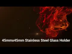 SS 304 316 Satin Mirror Flat Round Bottom Handrail Fittings 45mmx45mmx25mm Square Stainless Steel Glass Clamp video