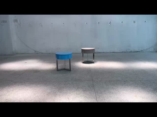 Oak Veneer End Table Natural Wood Top Solid Wood  Legs Side Table For Living Room And Hotel Use