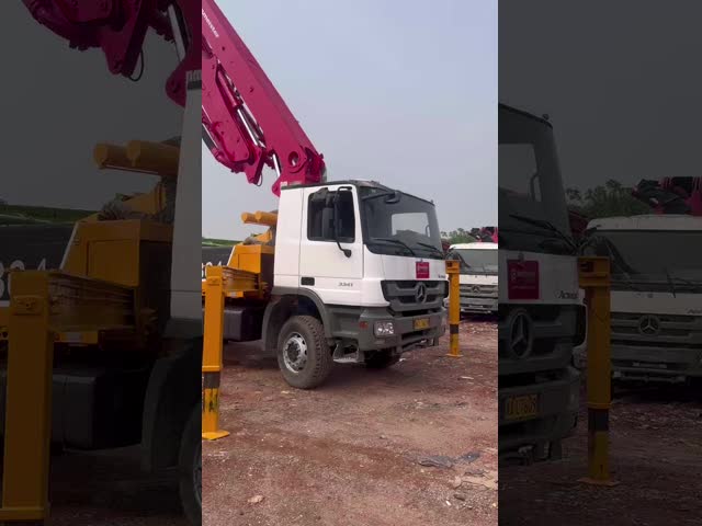 36m Pusmeister Mobile Concrete Pump Truck With 3 Boom Sections In Used Refurbished Condition