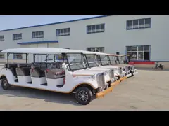 11 мест Электрический классический автомобиль Путешествия Ретро Автомобиль с тентом для взрослых video