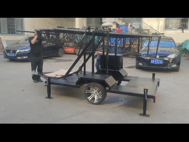 Mini Mobile Cell Tower 15m Crank Up Tower com abrigo