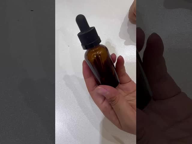 ボストンの円形の小さいガラスのスポイト ボトル 30ml 1 オンスのスポイト ボトルの子供耐性があります