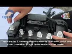 เครื่องปลอมตัว FPV Drone Jammer Backpack 8 ช่อง RF Drone Jammer Amplifier