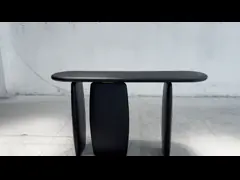 Living room round small stainless steel end table with brushed gold ceramic top wooden base