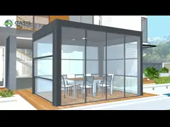 Outdoor Freestanding Modern Aluminum Louvered Pergola With Louvered Roof Factory Supplying