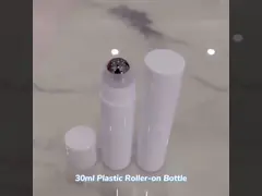 30ml Deodorant Roll On Bottle Plastic/Stainless Roller Ball Matt Grass Green Cap SGS