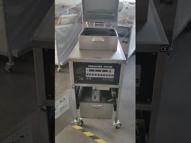 Электрическая цифровая панель 380V/220V Куриная фритюрка под давлением без системы фильтра масла видео