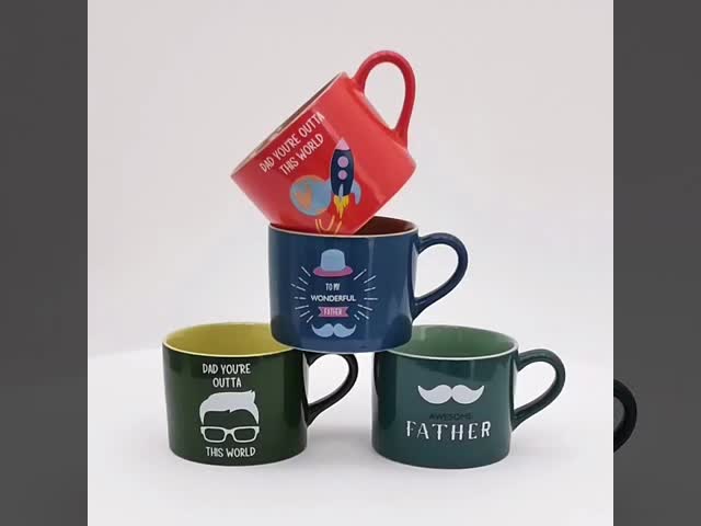 Customized Muti-Color Tea Mothers Day Coffee Mug Ceramic Cup Custom Logo For Dad