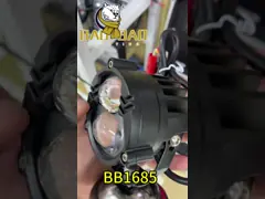 2 луча Белый желтый вспышка 80В Мотоцикл универсальный светодиодный прожектор video